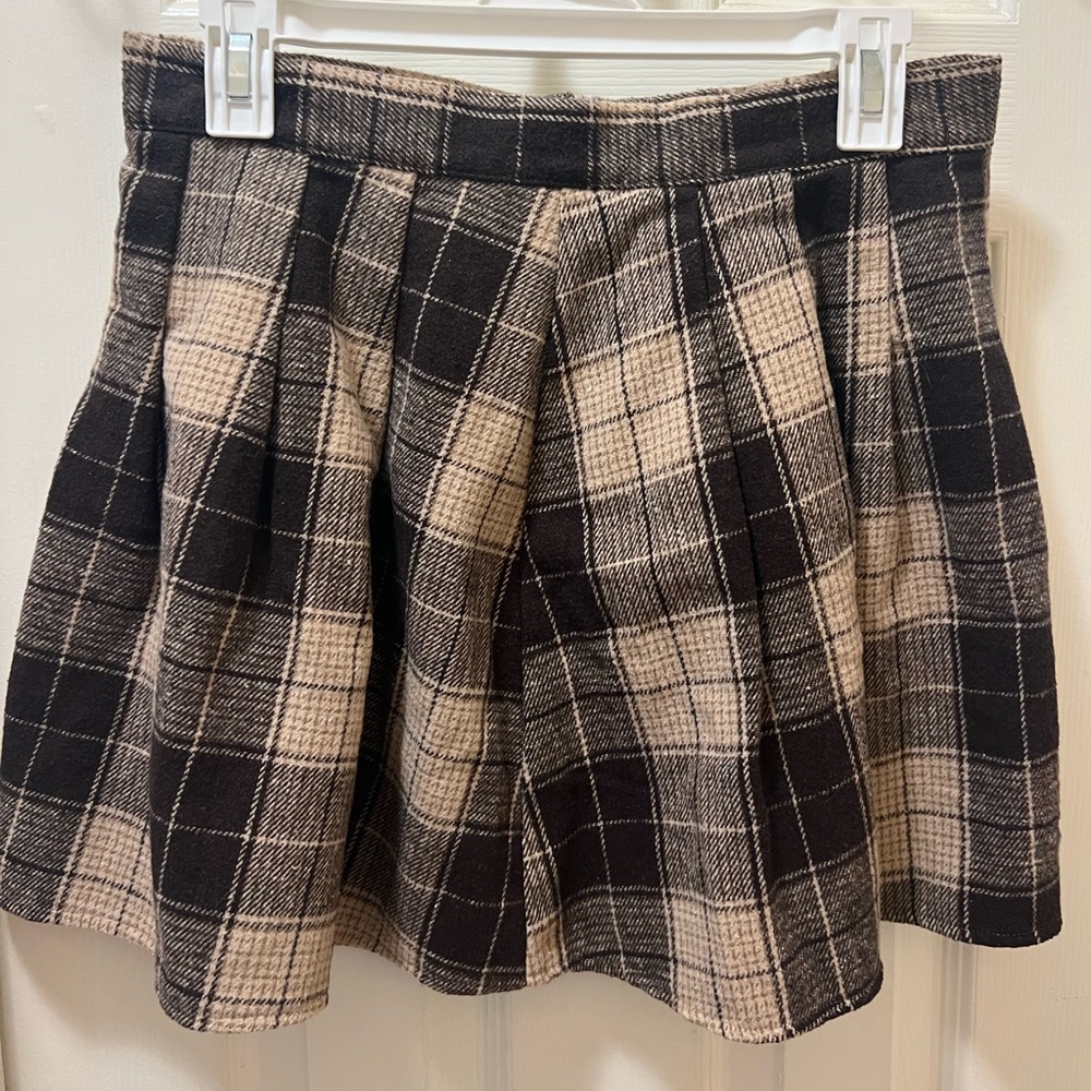 Flannel mini skirt